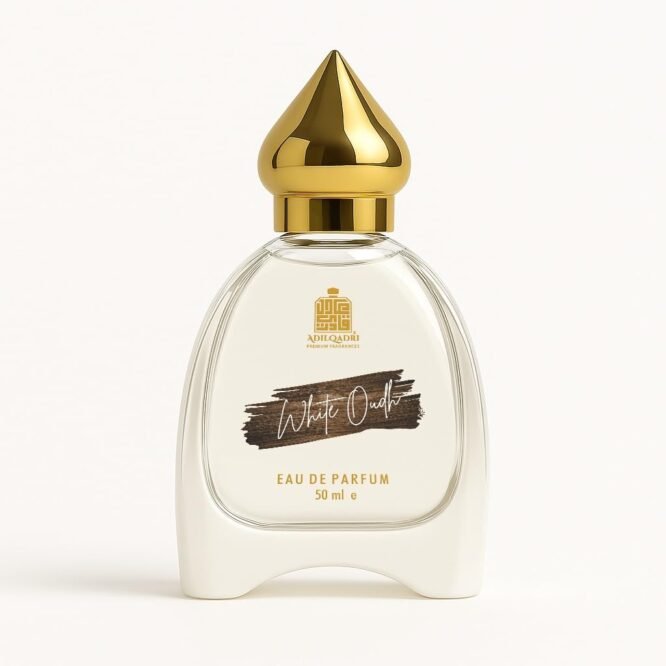 Adilqadri White Oudh Perfume for Men | Strong Masculine Woody Oudh Fragrance | Long-Lasting Eau De Parfum | A Blend of Delicate Oudh & Fresh Florals | 50ml